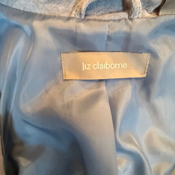 Liz Claiborne Women's Soft Blue/Periwinkle Suede Leather Jacket, Size XL - Picture 11 of 16